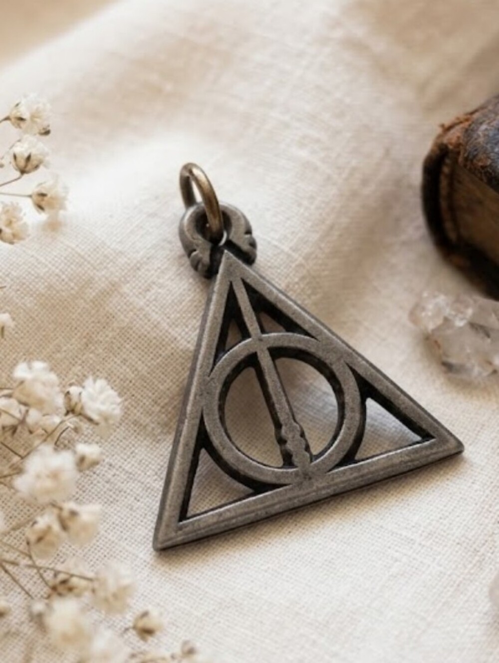Harry Potter Deathly Hallows Pendant Triangle Geometric Symbol